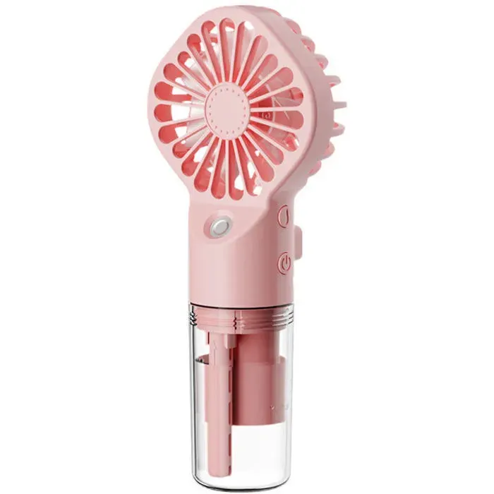 Ventilateur de brumisation portable - PZCC - Mini ventilateur transparent - Brumisateur rechargeable USB