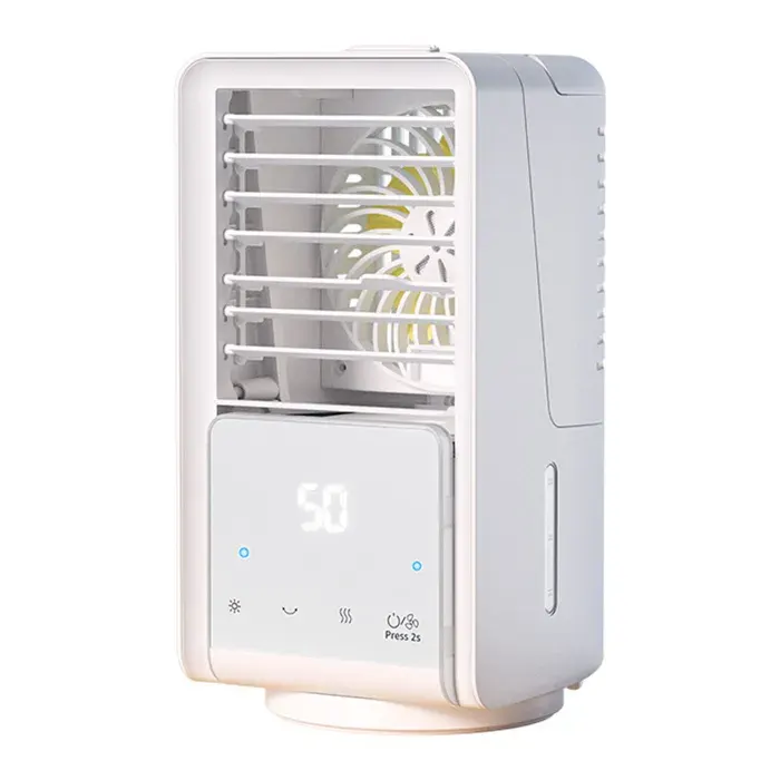 Ventilateur de bureau 13x135x225cm - FAMICAM - refroidisseur dair de bureau petit mini ventilateur de refroidissement Blanc