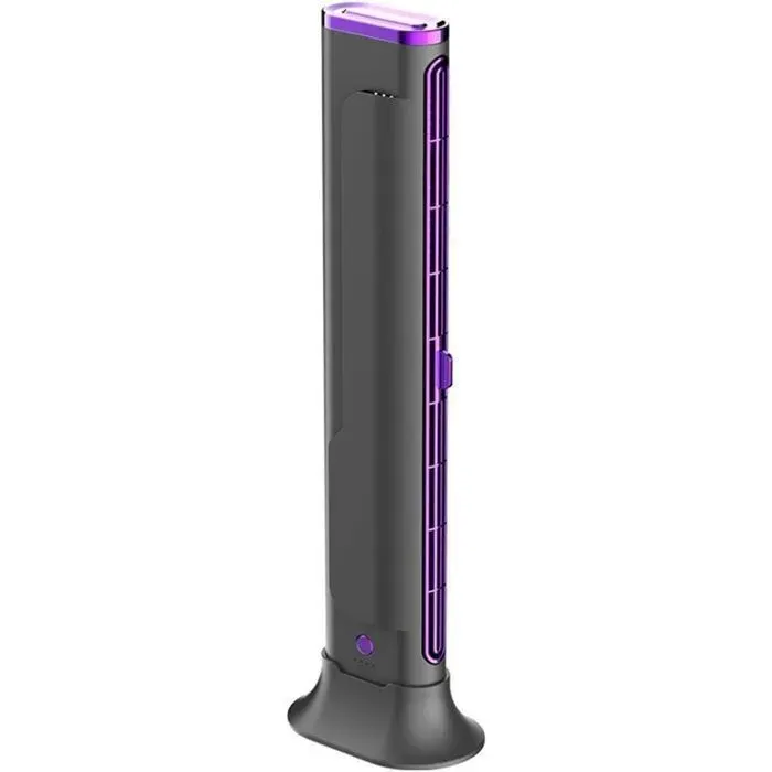 Ventilateur de bureau - 37CM Silencieux Rechargeable Compact - Sans pales 3 vitesses sous écran -Espace travail maison -Gris