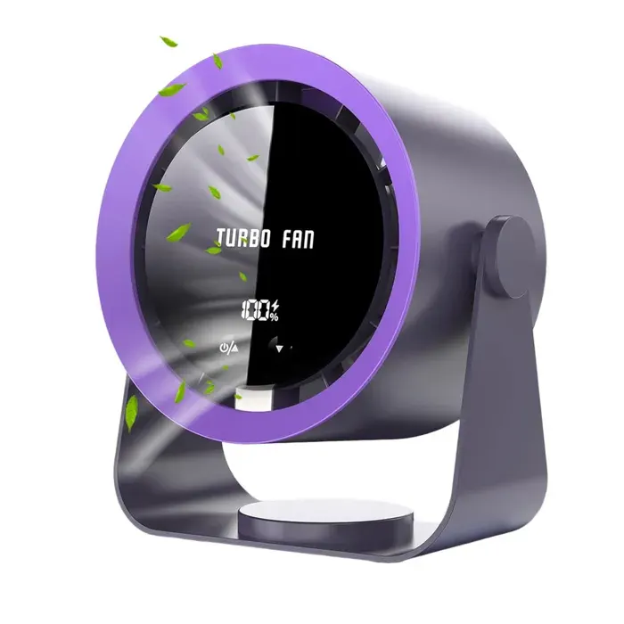 Ventilateur de bureau 5400mah - TepidBee - 100 vitesses muet de bureau usb avec écran led et longue durée de vie la batterie monta
