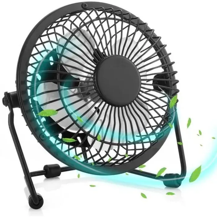 Ventilateur de bureau - E.F.CONNECTION - Mini USB Silencieux - Pivotante 360° - Noir