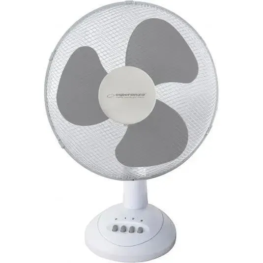 Ventilateur de bureau - Esperanza - EHF003WE - Blanc/gris - 20 x 36 x 38 cm