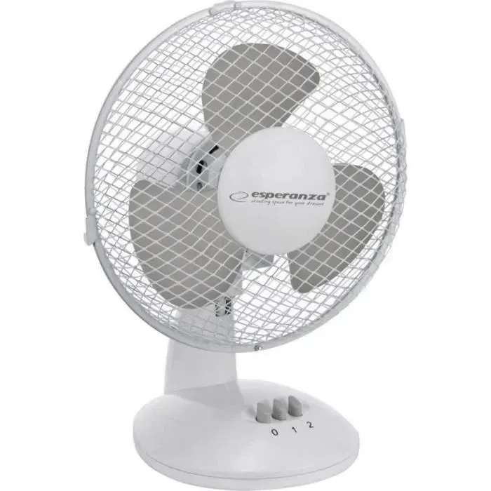 Ventilateur de bureau - Esperanza - EHF004WE - Blanc-Gris - Plastique - ZEPHYR 9