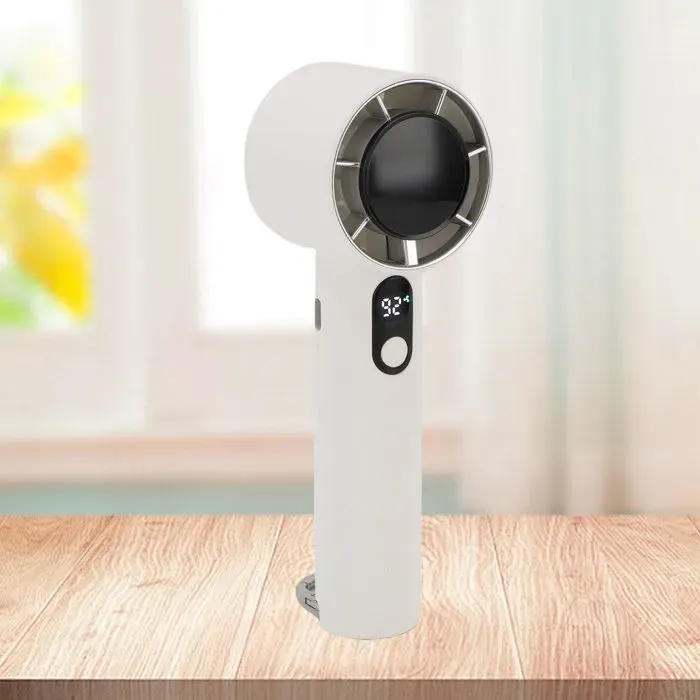 Ventilateur de bureau et poche – 5 vitesses écran numérique ultra-silencieux – blanc