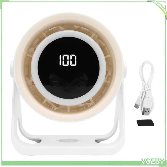 Ventilateur de bureau - FAFEICY - Portable - Rechargeable 1800mAh - 5 vitesses - Moteur sans balais