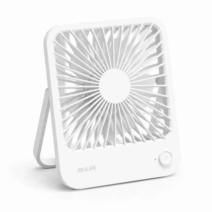 Ventilateur de bureau MD FA26 blanc 4500 mAh rechargeable USB