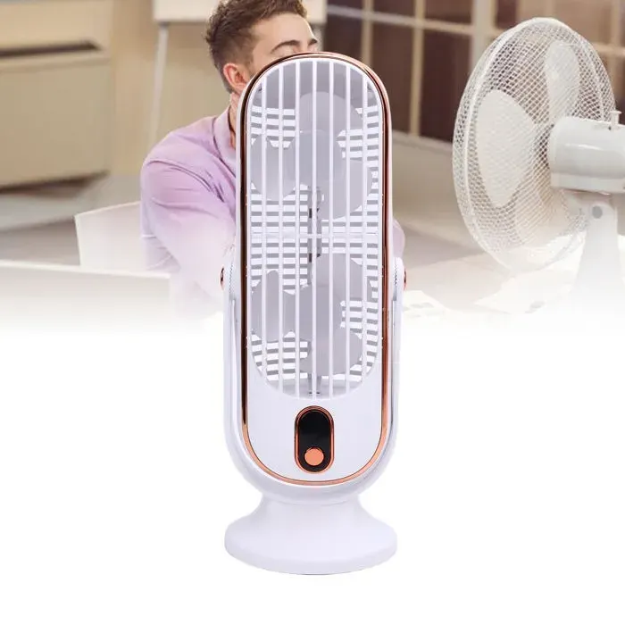 Ventilateur de bureau – Moteur sans balai 5 vitesses batterie intégrée USB-C ultra-silencieux blanc