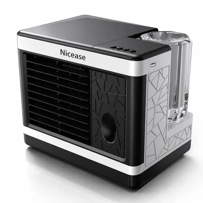 Ventilateur de bureau - Nicease - 3 vitesses rechargeable mini rafraîchisseur dair chambre bureau rafraîchissant avec pulvérisation