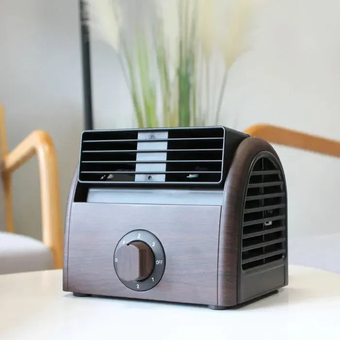 Ventilateur de Bureau Petit et Puissant Sans Pale-Ventilateur de Table Centrifuge Turbo Double Turbine 30W-Aération Orientable 45°