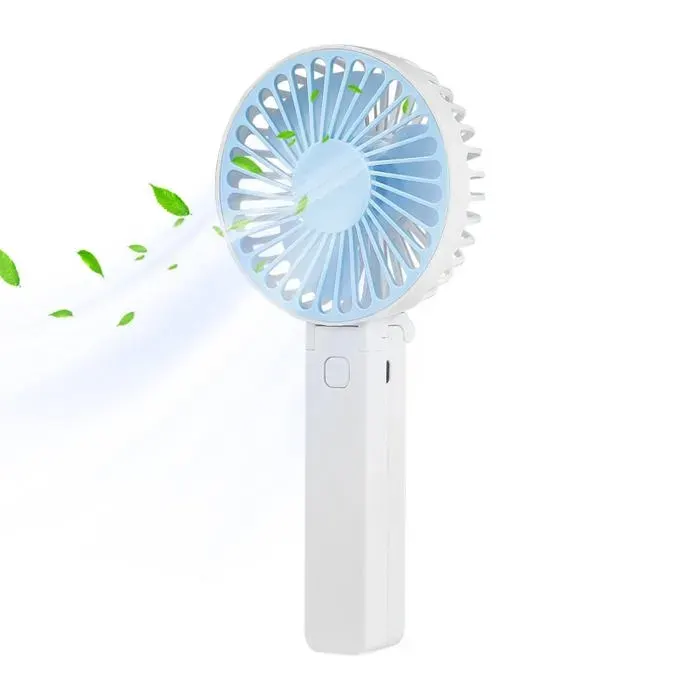 Ventilateur de bureau pliable portableventilateur personnel avec 3 vitesses de ventRechargeable par USB — coloris Bleu