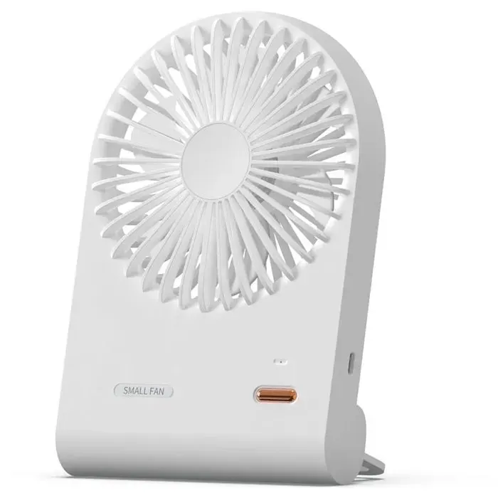 Ventilateur de bureau portable Pliable à piles 3 vitesses inclinable à 180° silencieux idéal pour la maison le bureau et
