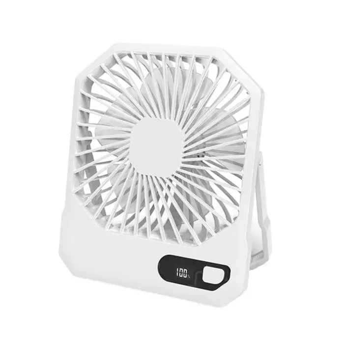 Ventilateur de bureau portable rechargeable à 3 vitesses silencieux pliable ventilateur de refroidissement sur piedRose