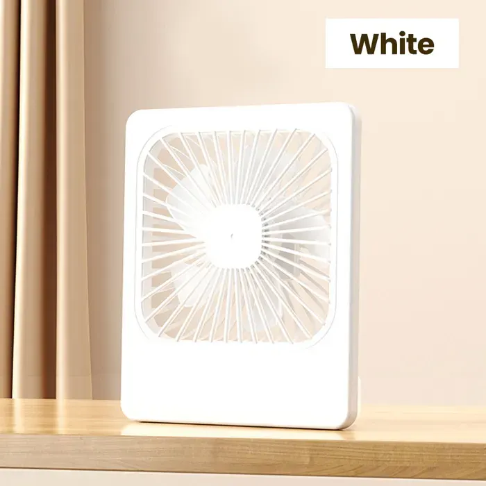 Ventilateur de bureau portablemini ventilateur USB rechargeableultra silencieuxadapté à la maisonau bureau-Blanc 2 NKSFSIA