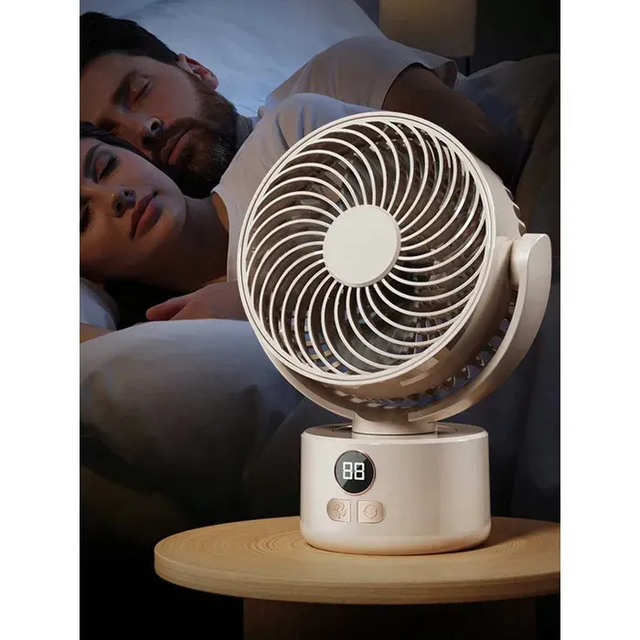 Ventilateur de bureau rechargeable - ULISEM - Silencieux - Fort débit dair - Batterie longue durée - Compact - Portable