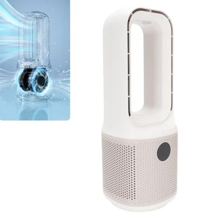Ventilateur de bureau sans pales avec humidificateur – 9 vitesses bruit minimal lumière nocturne – pour bureau et chambre