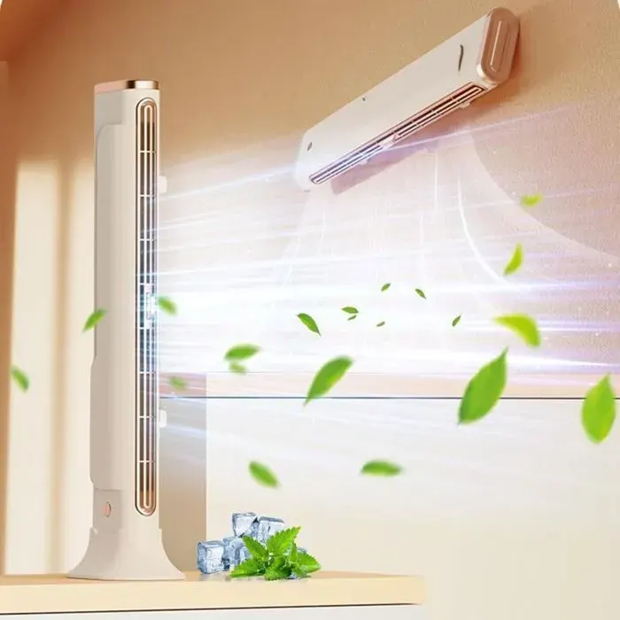 Ventilateur de bureau sans pales – Ventilation silencieuse et réglable – Design compact pour espaces réduits