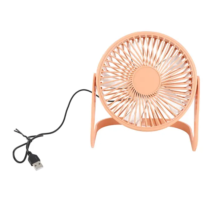 Ventilateur de bureau - SHIPENOPHY - Mini ventilateur USB - Rotation 360° - 5 lames - Orange