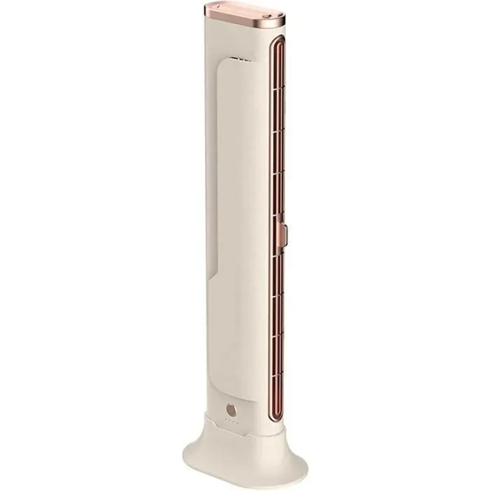 Ventilateur de bureau - Silencieux Rechargeable Compact - Sans pales 3 vitesses sous écran -Espace travail maison -Blanc cassé-37 cm