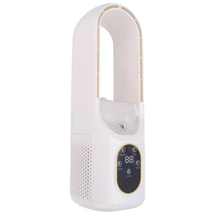 Ventilateur de bureau silencieux sans pales à 6 vitesses avec lumière LED 5 couleurs 6 vitesses et minuterie pour chambre