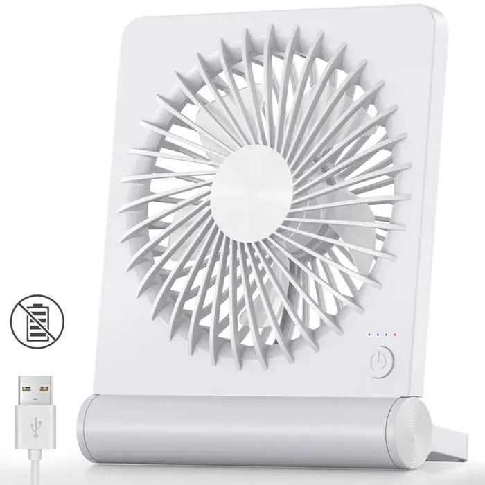 Ventilateur de bureau - SONGHUI - USB - 3 vitesses - Oscillation 220° - Silencieux 30 dB — coloris Blanc
