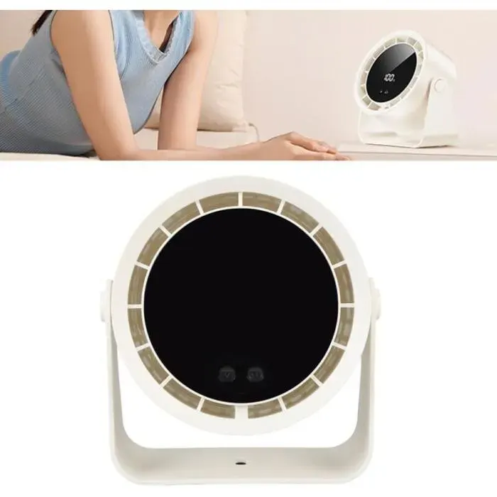 Ventilateur de bureau turbo rechargeable 2400mAh 100 vitesses avec affichage numérique ventilateur circulateur portable et mural