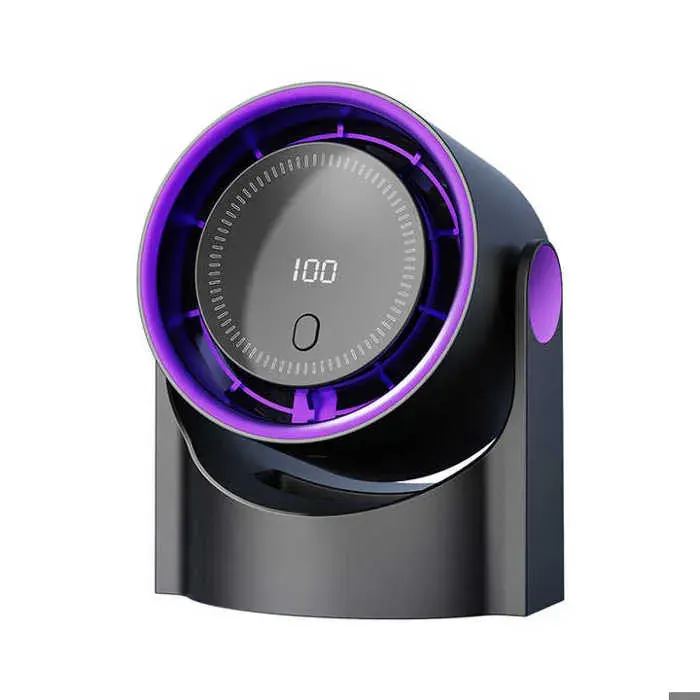 Ventilateur de Bureau - Ulisem - Sans Pales - USB Rechargeable - 100 Vitesses - Affichage Numérique