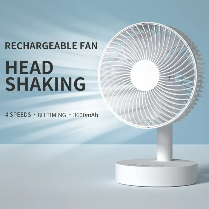 Ventilateur de bureau USB 3600mAh 4 vitesses réglables ventilateur de table avec vent puissant silencieux portable vent[VV2]