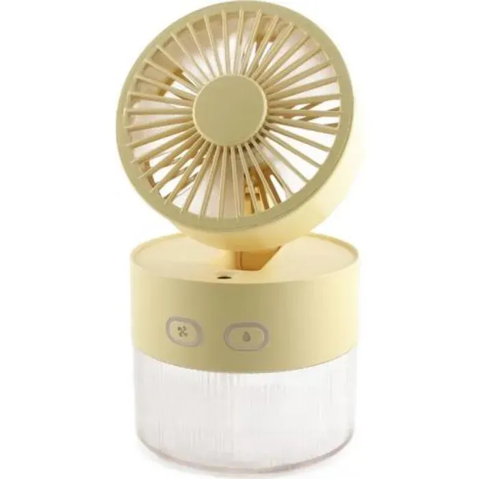 Ventilateur de bureau USB rechargeable avec brumisateur pliable et portable - Idéal pour maison bureau bibliothèque