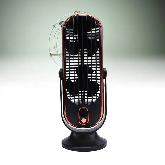 Ventilateur de bureau USB rechargeable – Moteur sans balais 5 vitesses – Silencieux 30 dB – Noir