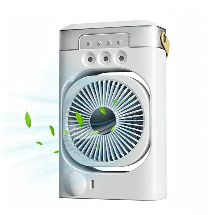 Ventilateur de bureau Ventilateur de bureau multifonctionnel avec pulvérisation direction réglage à 120 3 vitesses 7 couleurs