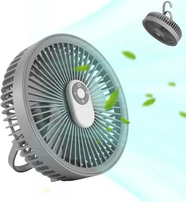 Ventilateur de bureau ventilateur de bureau ventilateur portable rechargeable par USB avec lumière ventilateur de refroidissement