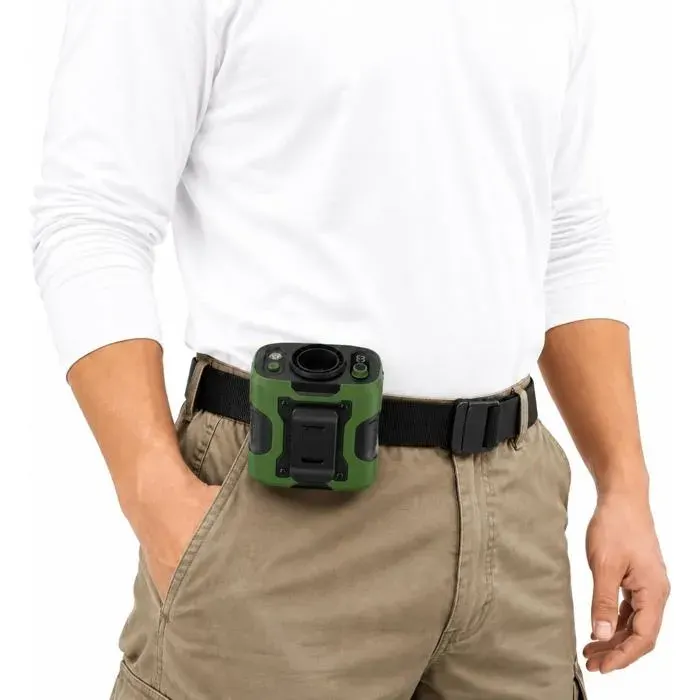 Ventilateur de Ceinture pour Chantier et Travail en Extérieur100 Vitesses Réglables Autonomie jusqu’à 24H à Clip avec LED — coloris Vert