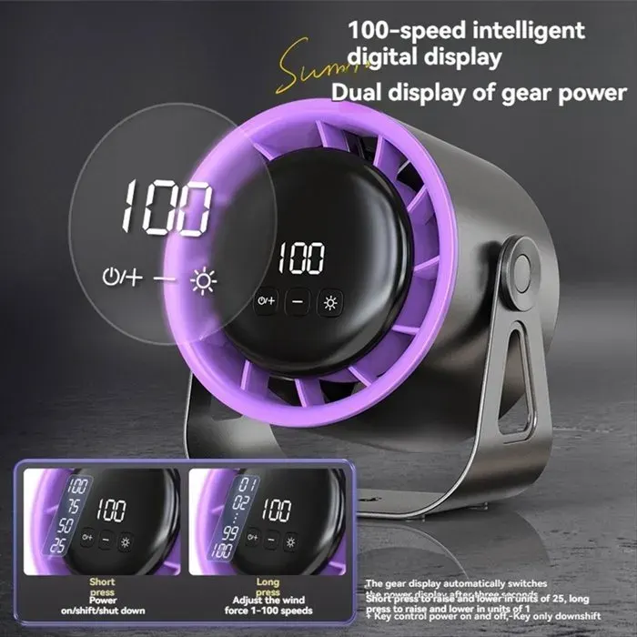 Ventilateur de Circulation Haute Vitesse 100 Vitesses pour Usage Domestique Affichage Numérique de Charge de 6 Pouces Ventilateur