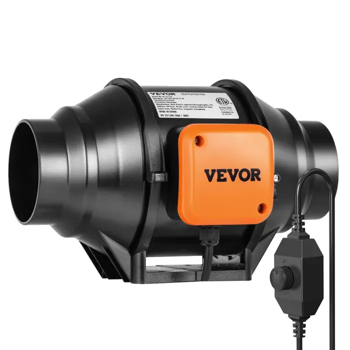 Ventilateur de Conduit en Ligne-VEVOR-102 mm-Booster de Refroidissement pour Tentes de Culture Culture Hydroponique