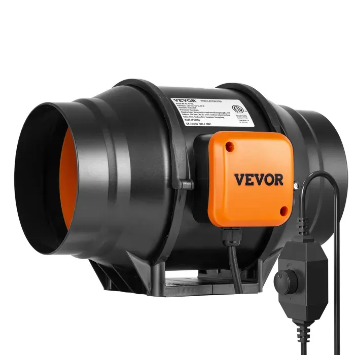 Ventilateur de conduit en ligne - VEVOR - GX-06-150 - 1524 mm - 60 W - Silencieux vitesse variable