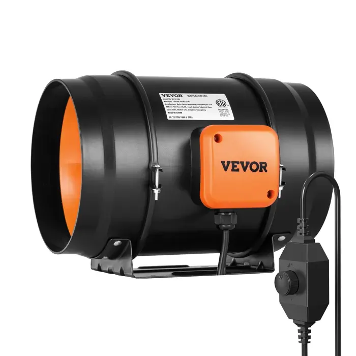 Ventilateur de conduit en ligne - VEVOR - GX-08-200 - 2032 mm - 750 PCM - Silencieux 38 dB