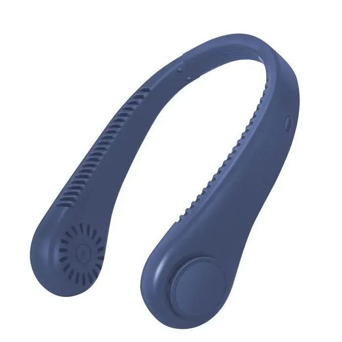 Ventilateur de cou 360° - HAWUJ - USB silencieux enfants bureau sport - bleu