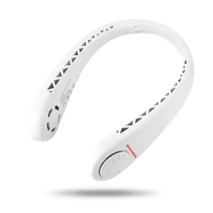 Ventilateur de cou AUDBURN - USB - 3 vitesses - Oscillation - Blanc