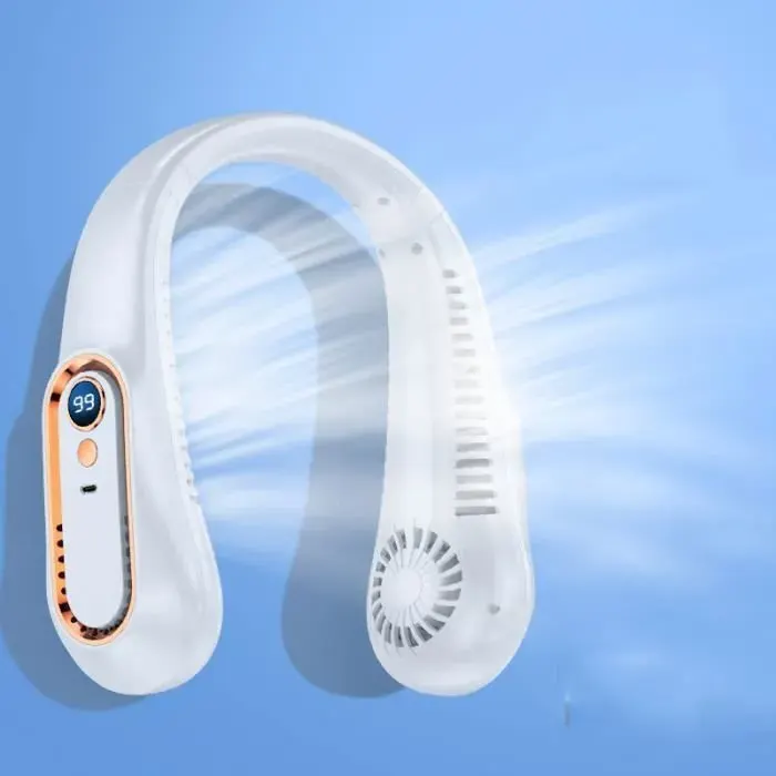 Ventilateur de cou - HAWUJ - suspendu 5 vitesses 7000mAh USB rechargeable - extérieur