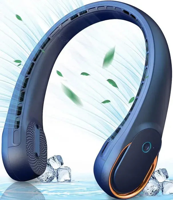 Ventilateur de cou portable - AVEKI - Batterie 4000 mAh - Ultra silencieux - 3 vitesses réglables