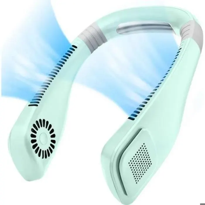Ventilateur de cou portable mini ventilateur confortable flux dair frais à 360° 3 vitesses ventilation puissante sil
