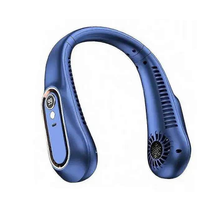 Ventilateur de cou portable sans pales 5 vitesses affichage numérique rafraîchisseur dair pour le cou
