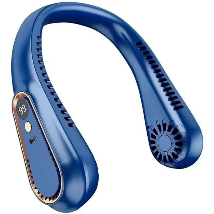 Ventilateur de cou portable Ventilateur personnel rechargeable par USB Refroidissement sans fil et sans pales Souffle de lair