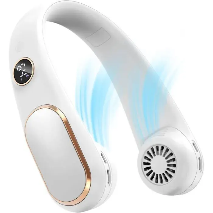 Ventilateur de cou rechargeable à vitesse rapide ventilateur personnel portable mains libres alimenté par USB