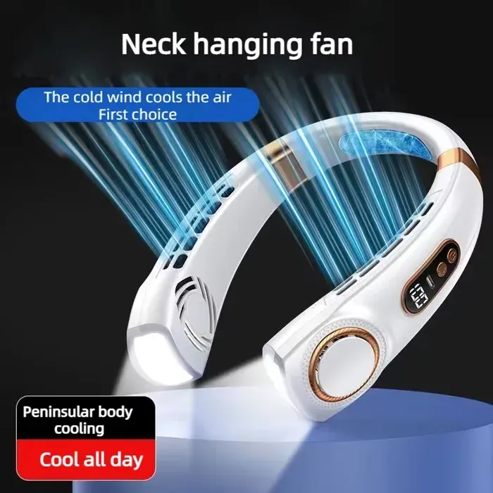 Ventilateur de cou rechargeable ventilateur personnel portable à piles ventilateur de cou USB mains libres pour intérieur[MM158]