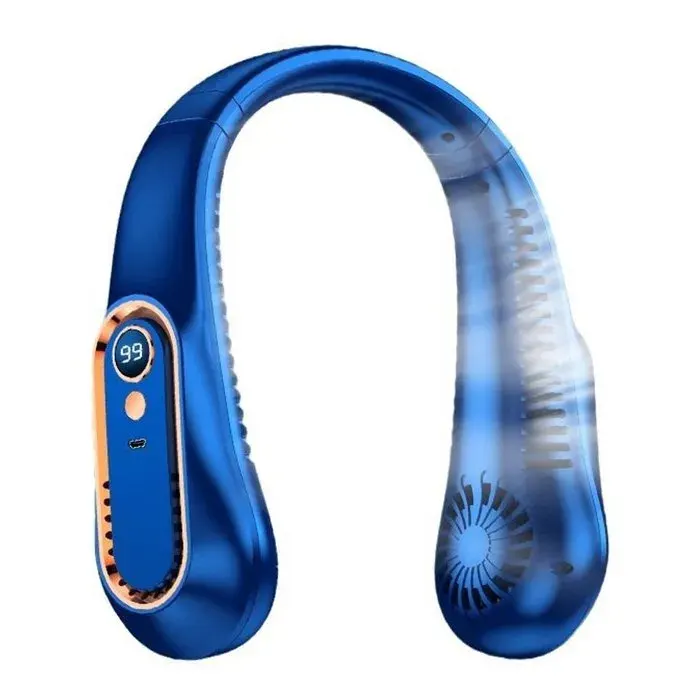 Ventilateur de cou sans pales - Flux dair bidirectionnel - Refroidissement et longue durée dutilisation - 1 pièce (bleu)