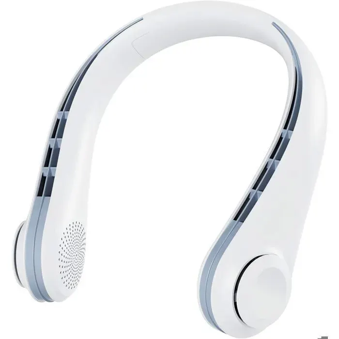Ventilateur de Cou Ventilateur Portable Silencieux USB Rechargeable Réglable Ventilateur Personnel 3 Vitesses pour Bureau Voyages