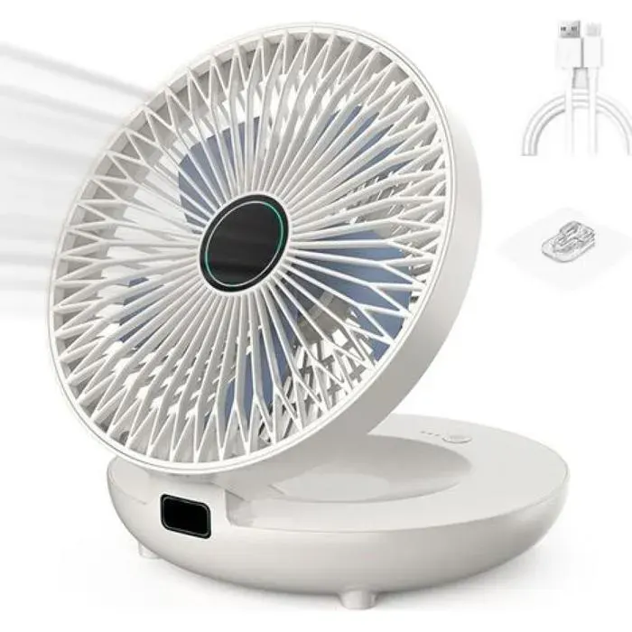 Ventilateur de cuisine à double usage ventilateur mural rechargeable ventilateur sans fil pour chambre à coucher
