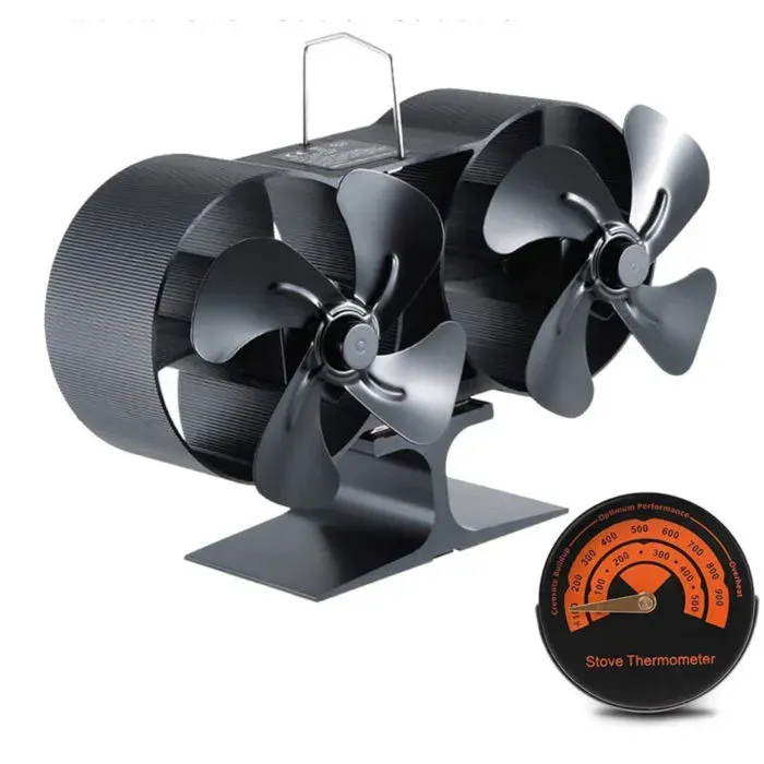 Ventilateur de four à 5 pales en alliage daluminium pour une meilleure circulation de lair chaud(doré)