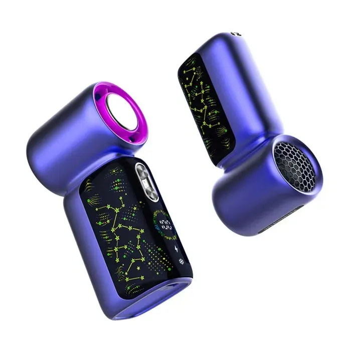 Ventilateur de main 3000mAh avec glace 100 vitesses USB rechargeable refroidissement 16°C & portable pour extérieur